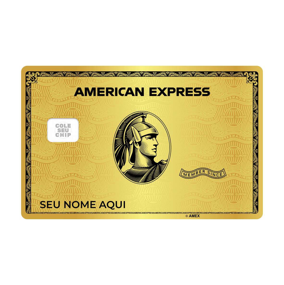 METACARD - Cartão De Plástico Com Impressão Digital UV - Amex Gold METACARD - Cartão De Plástico Com Impressão Digital UV - Amex Gold
